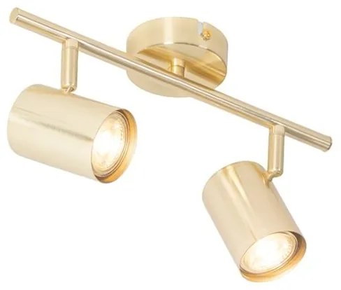 Moderne plafondlamp messing 2-lichts verstelbaar - Jeana Modern GU10 Binnenverlichting Lamp