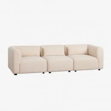 3-delige Modulaire Bank Fogler Teddystof Crème Beige - Sklum