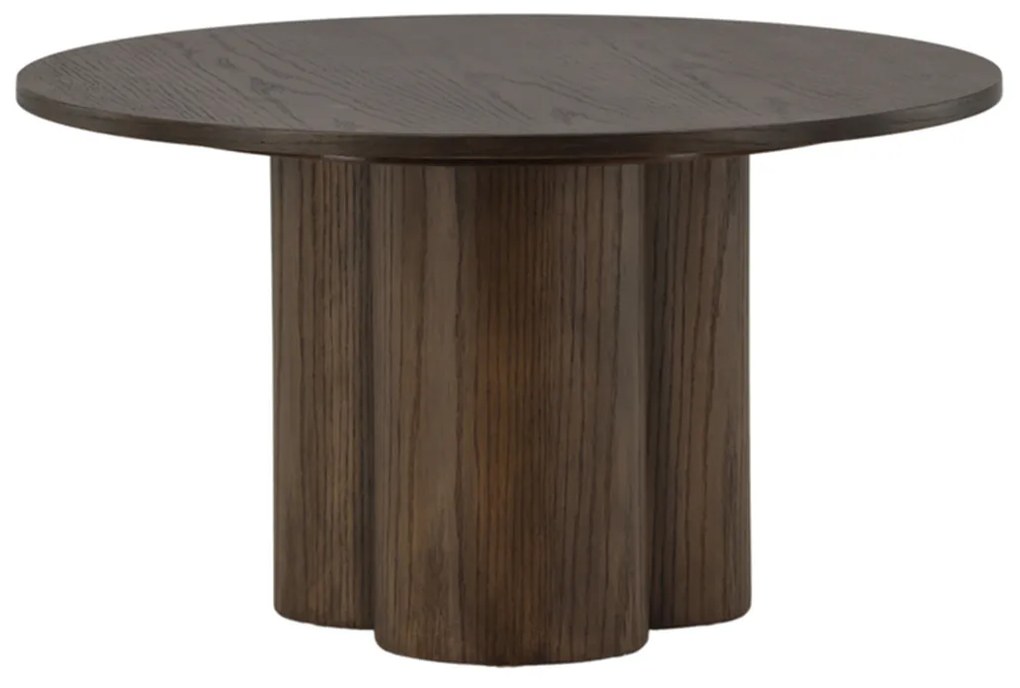 Salontafel Met Cilindervormige Poten Mocca - 80 X 80cm.