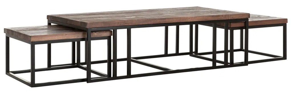 DTP Home Timber Set Van 3 Salontafels Teak - 120 X 60cm.