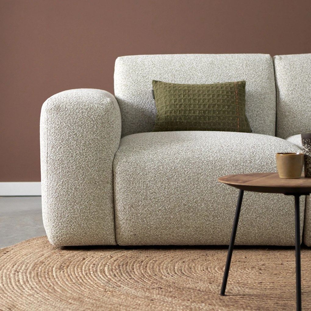 Moderne Hoekbank Beige Links