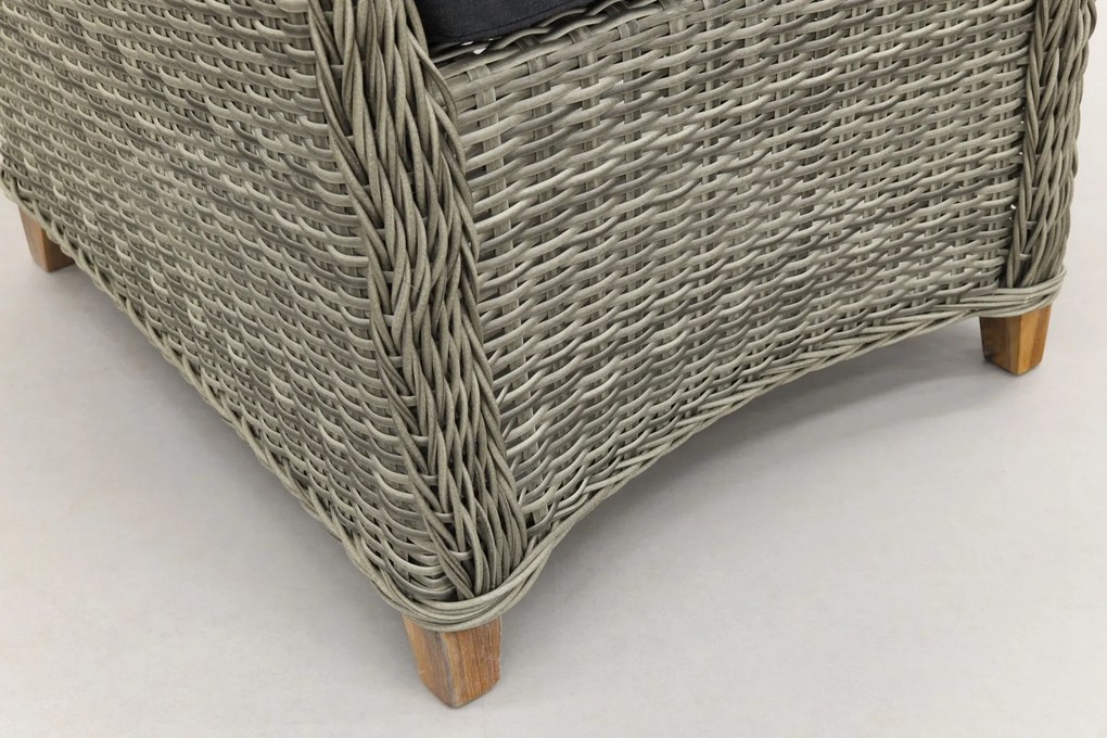 Torino dining wicker tuinstoel - Paloma grijs