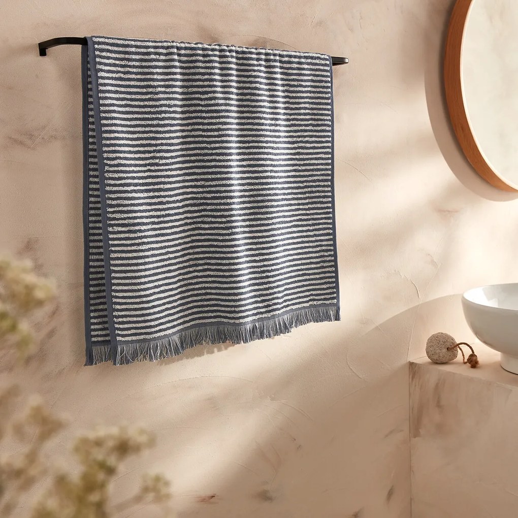 Gestreepte handdoek in badstof Malo 500 g/m2