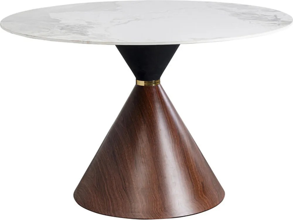 Ronde Eettafel Marmerlook 120 - 120 X 120cm.