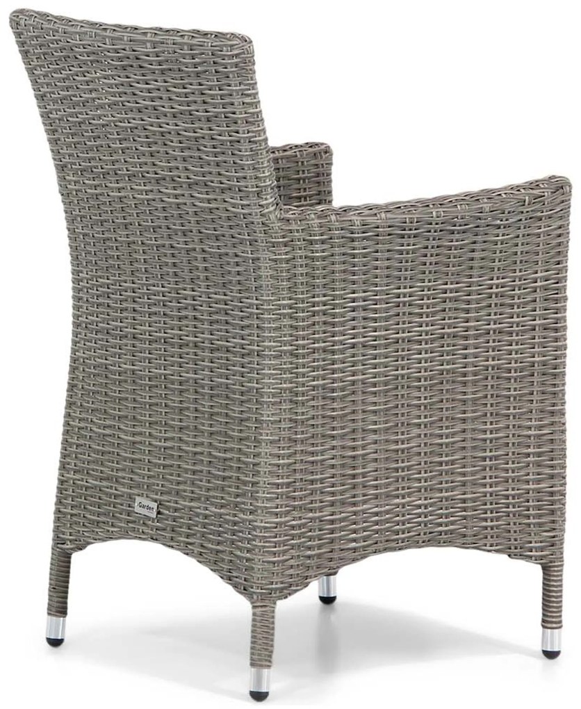 Tuinset 6 personen 220 cm Wicker Grijs Garden Collections Dublin/Zaga