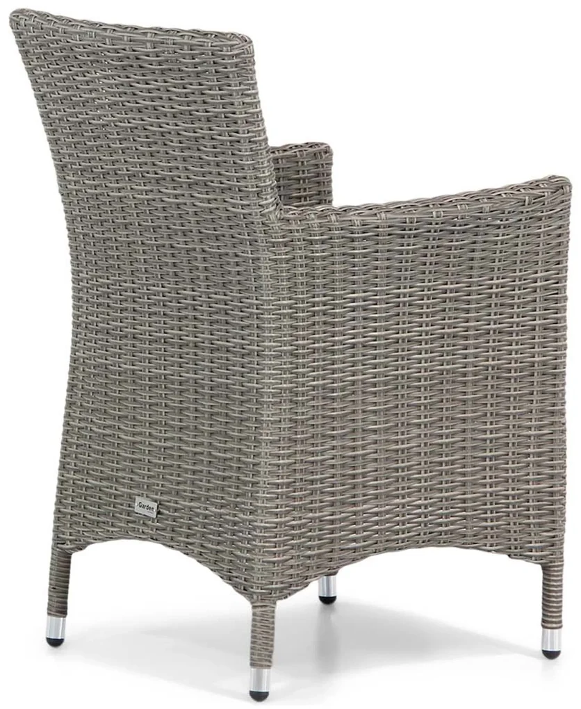 Tuinset 6 personen 240 cm Wicker Grijs Garden Collections Dublin/Valley