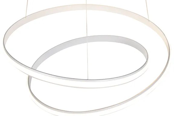 Moderne hanglamp wit 74 cm incl. LED dimbaar - Rowan