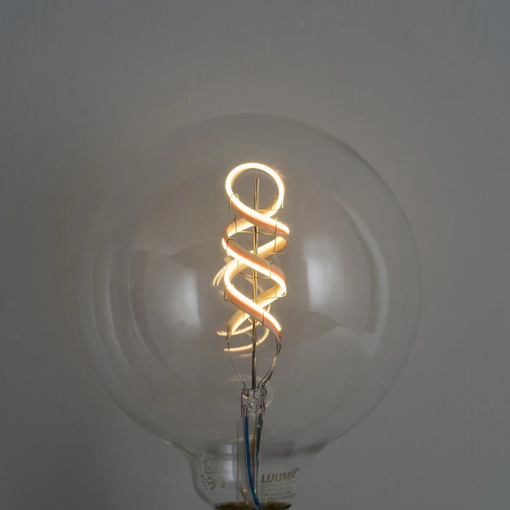 Set van 5 Smart E27 dimbare LED lampen G125 helder RGBW 4W 250 lm 2700K