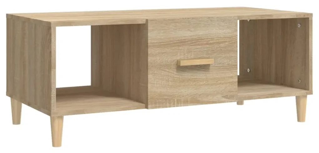 vidaXL Salontafel 102x50x40 cm bewerkt hout sonoma eikenkleurig