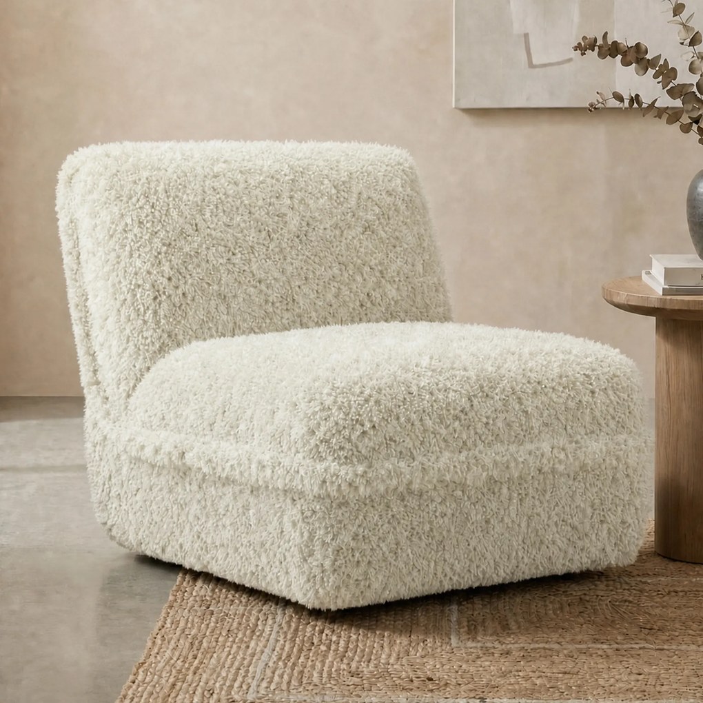 Teddy Fauteuil Zonder Armleuningen Wit