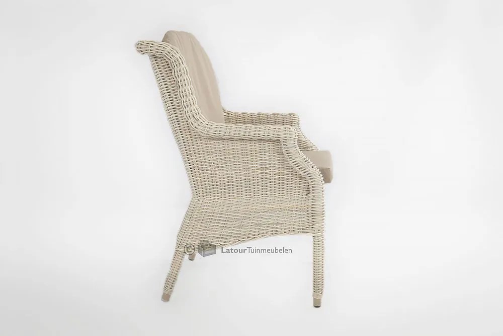 4 Seasons Outdoor | Delmar dining chair provance SALE Tuinstoel beige weerbestendig