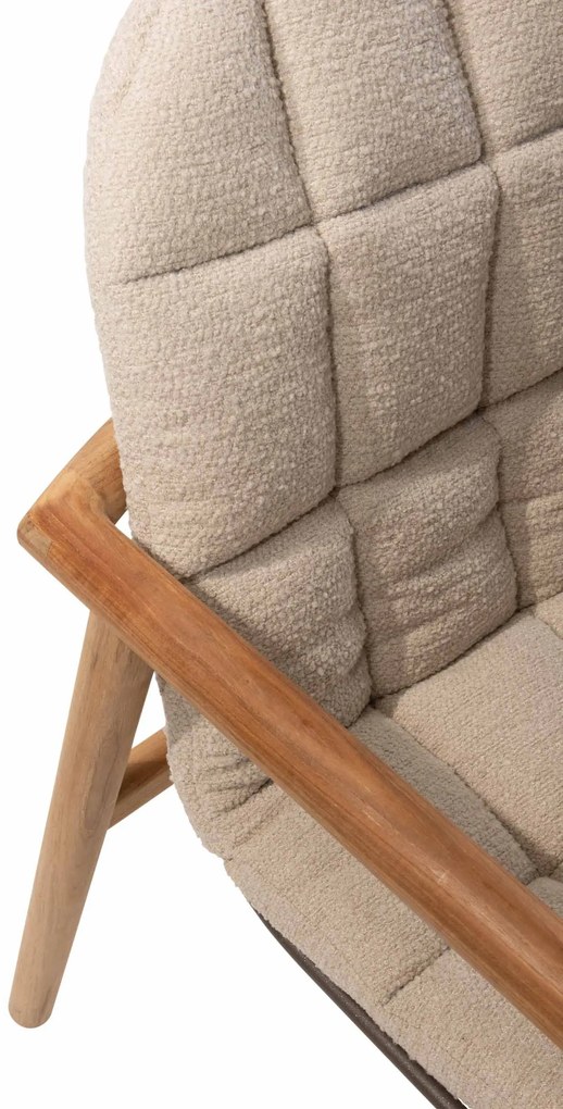 4 Seasons Outdoor Samos tuinstoel teak SALE Tuinstoel beige weerbestendig
