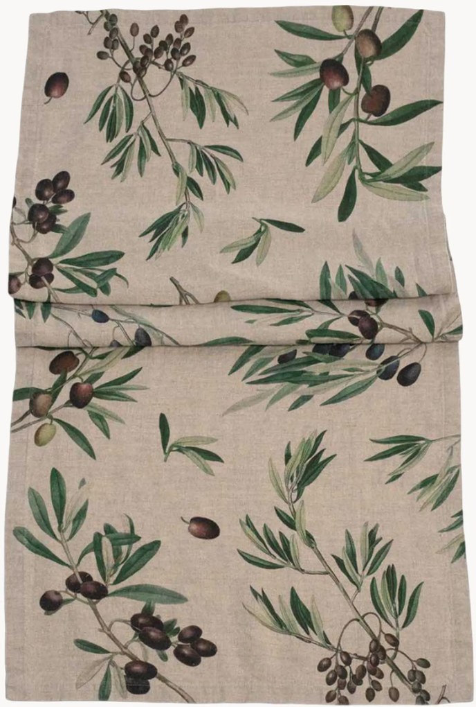 Linnen tafelloper Olives