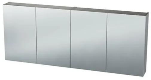 Nemo Spring Nebulo luxe spiegelkast - 160x65x17.8cm - 4 dubbelzijdige spiegeldeuren - glazen leggers - met stopcontact - zonder schakelaar - kleur: F988 W04 Raw Concrete 20037105