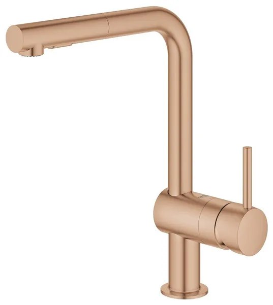 GROHE Minta Keukenkraan - hoog - uittrekbare l uitloop - 2 straalsoorten - warm sunset geborsteld 30274DL0