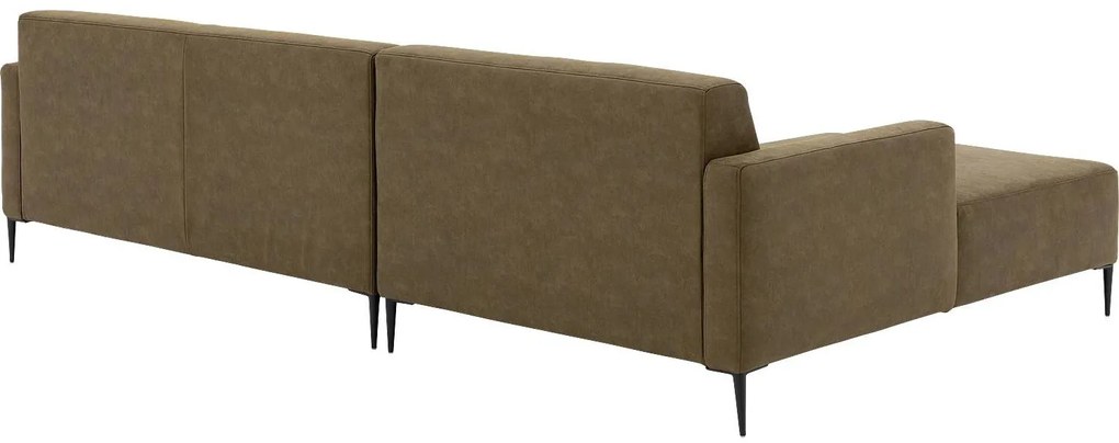 Goossens  Key West groen, micro leer, 3-zits, modern design