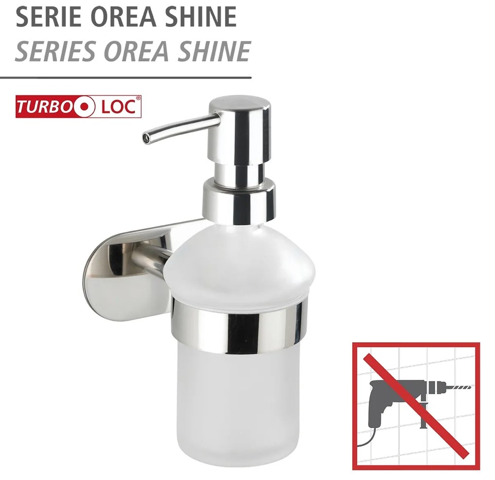 Wenko Orea turbo-loc zeepdispenser RVS glans