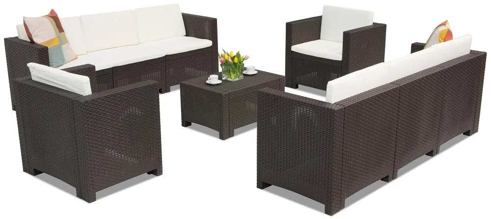 Technorattan meubelen Colorado Coffee 8 bruin Bica
