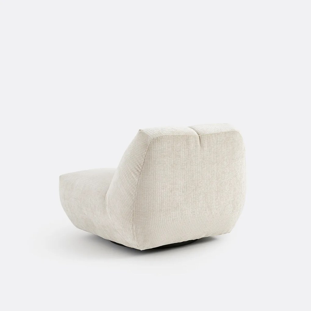 Draaibare fauteuil, vintage ribfluweel, Nuria
