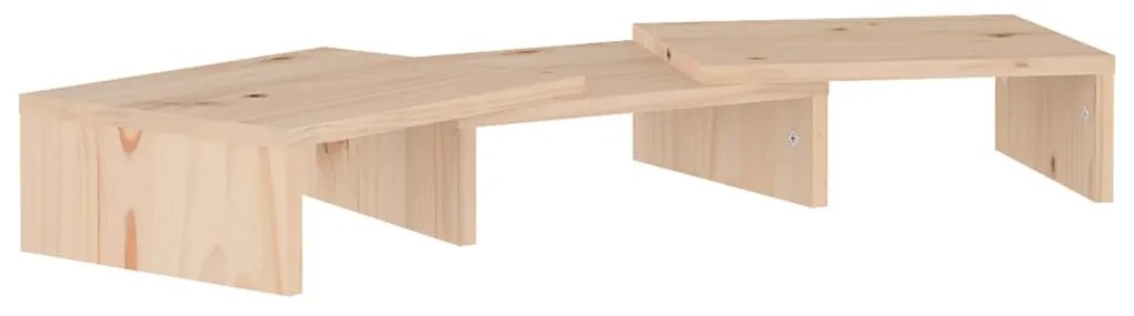 vidaXL Monitorstandaard 60x24x10,5 cm massief grenenhout