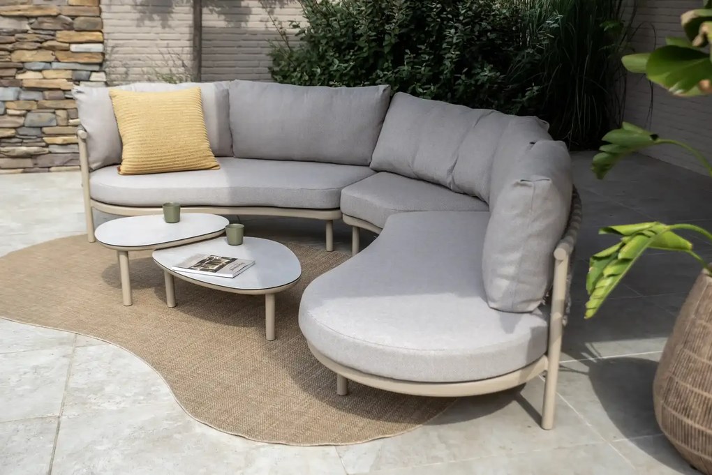 Taste by 4 Seasons Piacenza hoekbank latte SALE Loungebank beige weerbestendig