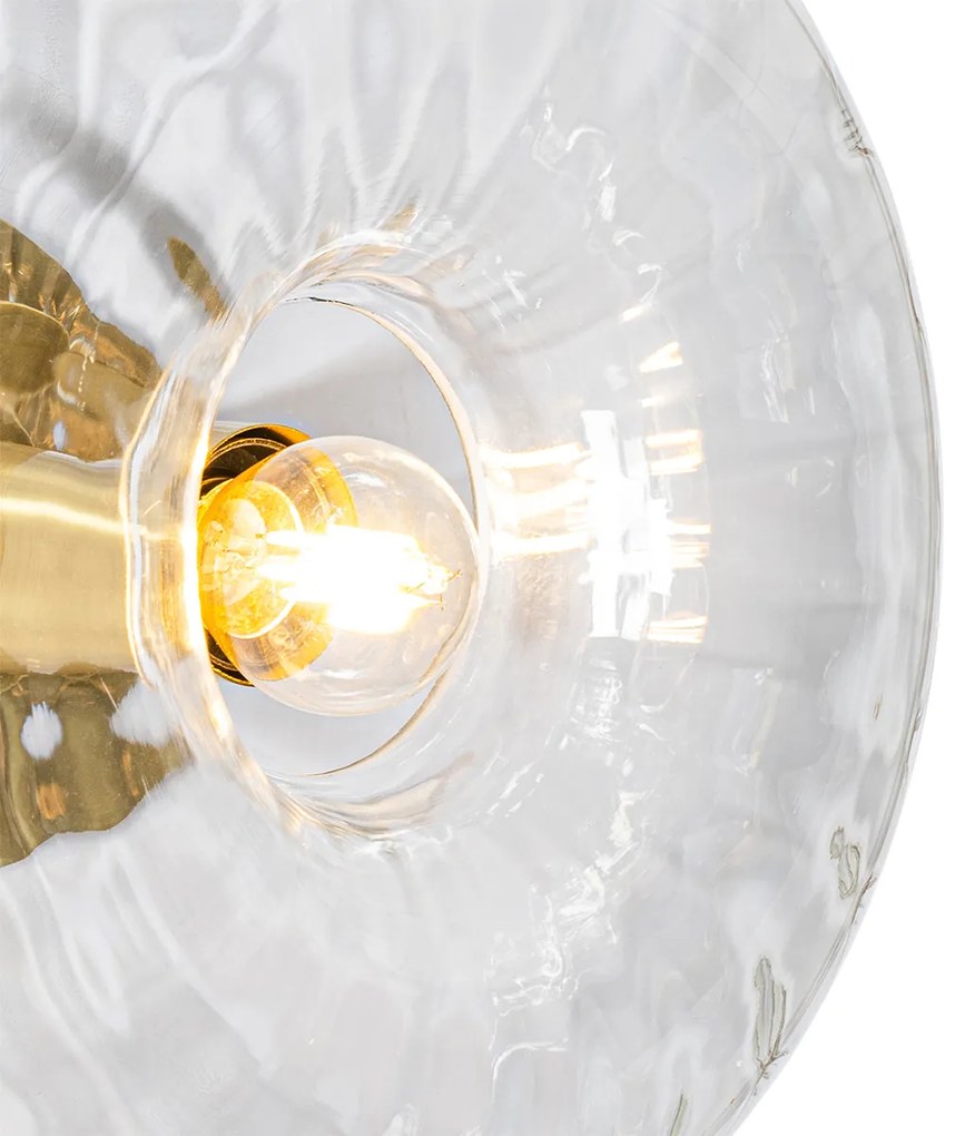 Smart wandlamp goud met glas incl. Wifi P45 - Ayesha