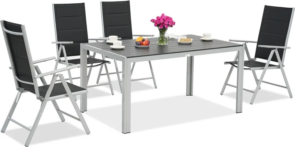 Aluminium polywood tuinmeubelset Verona voor 4 personen Garden Point