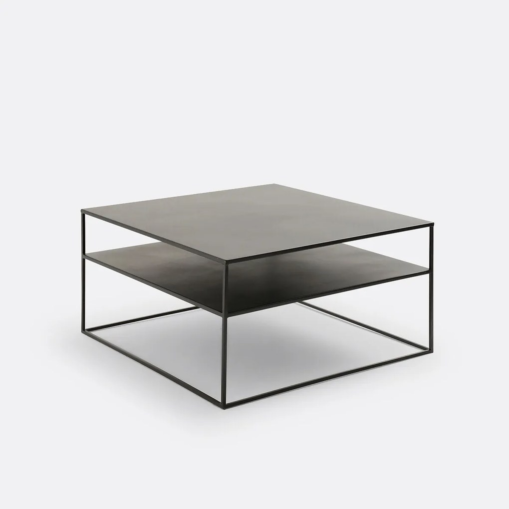 Vierkante salontafel in metaal staal, Miva