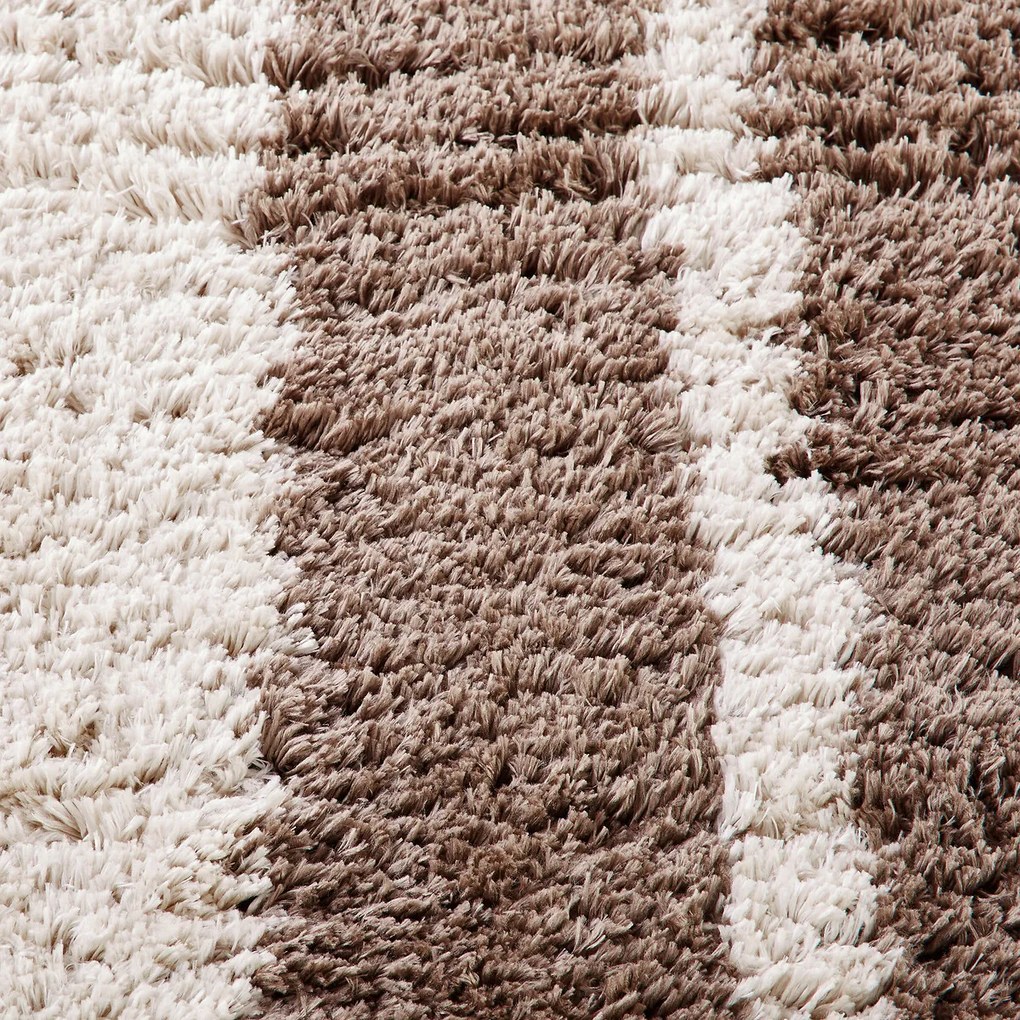 Hoogpolig vloerkleed, abstracte motieven, Belsa