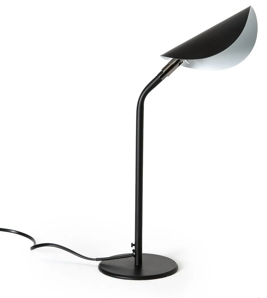 Tafellamp in mat zwart metaal, richtbaar, Funambule