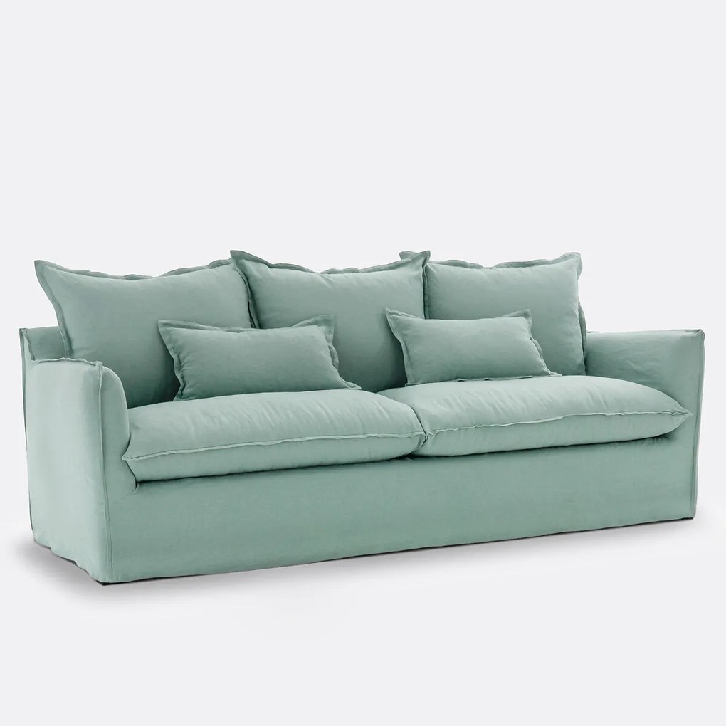 Bank, 2-, 3-, 4- of 5-zits, afneembare hoezen, gekreukt linnen, Odna