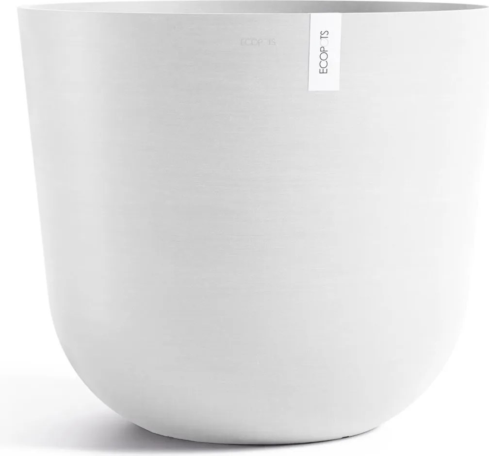 Ecopots bloempot Oslo 75 - Rond - Pure White -Ø75 x H65 cm