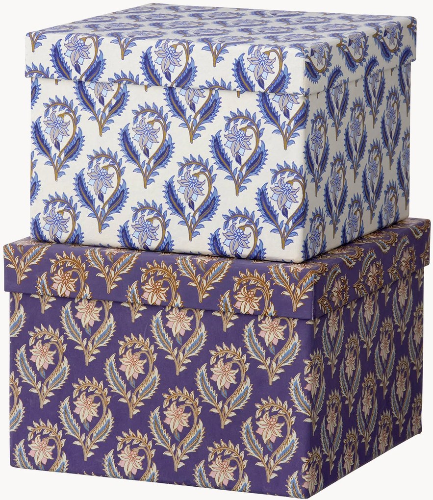Handgemaakte decoratieve dozen Bindiya, 2-delig