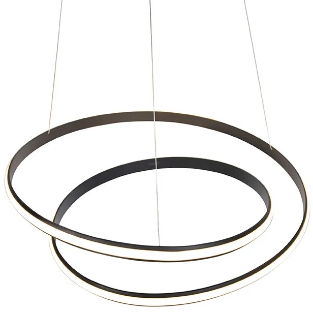 Moderne hanglamp zwart 74 cm incl. LED - Rowan