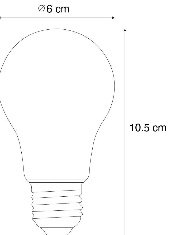 Set van 5 E27 dimbare LED lampen A60 helder 4.5W 500 lm 2700K
