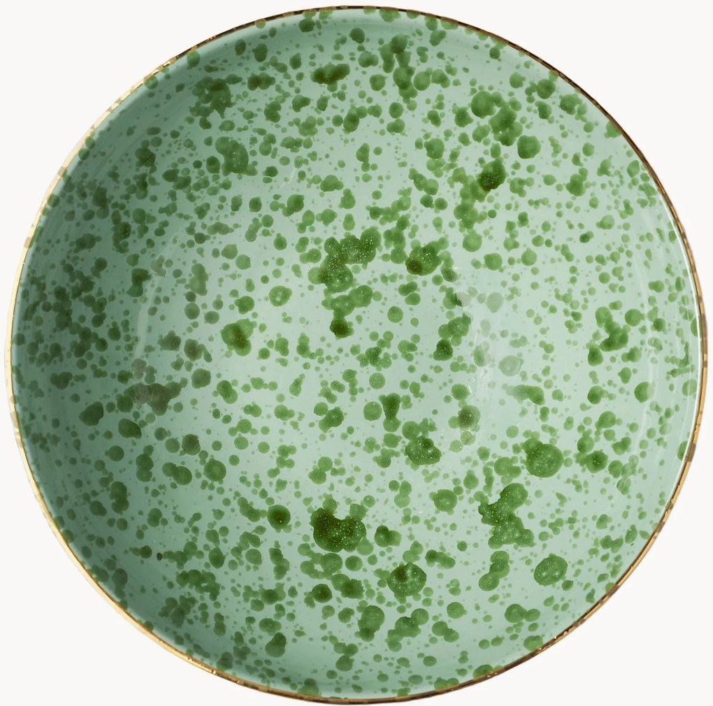 Handgemaakte keramische saladeschaal Pois