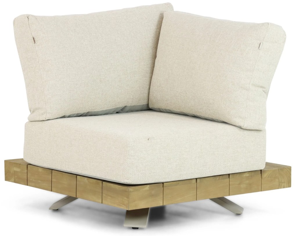 Hoek loungeset 5 personen Teak Taupe Santika Furniture Santika