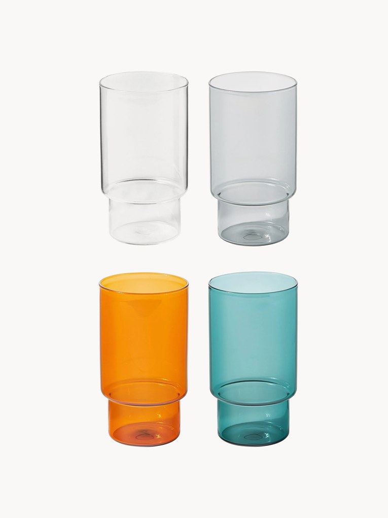 Mondgeblazen longdrinkglas Gustave, 4 stuks