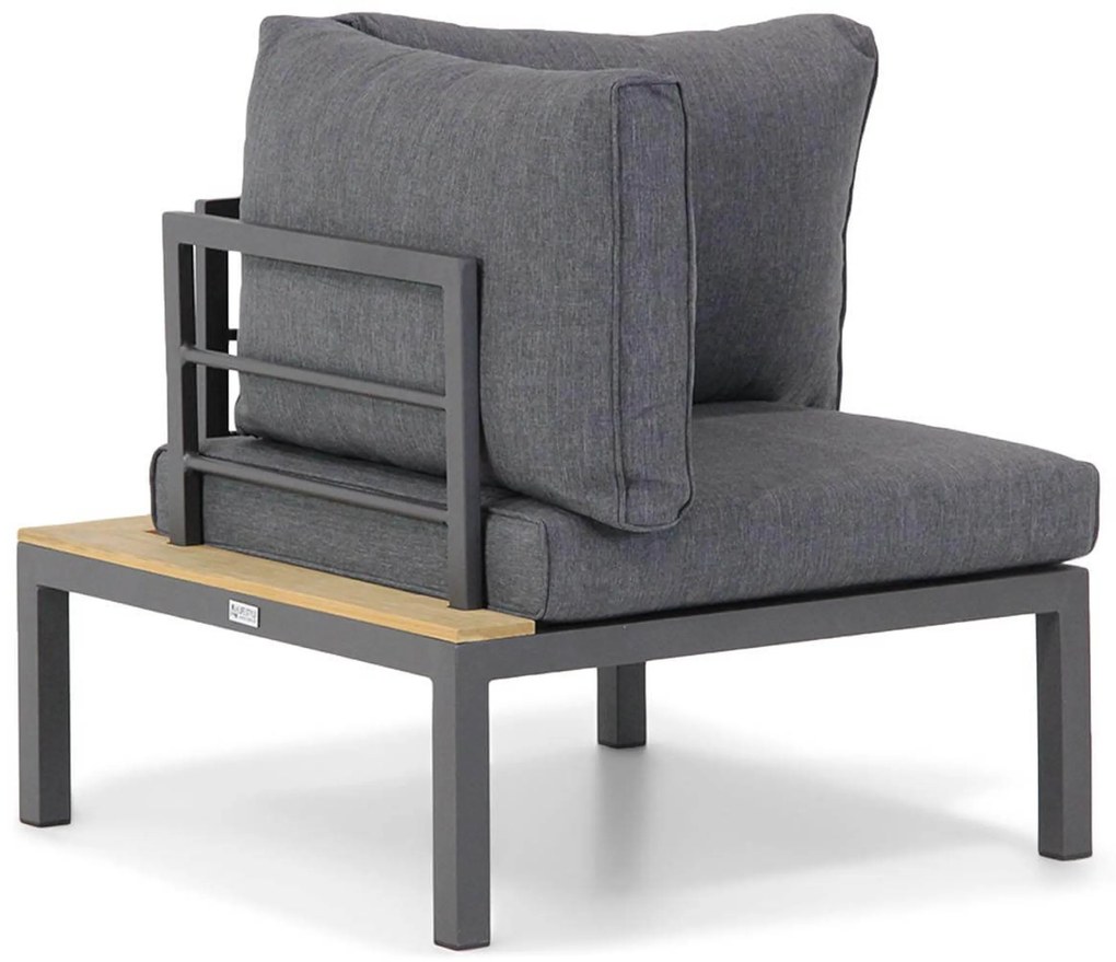 Loungeset 4 personen Aluminium/teak Grijs Lifestyle Garden Furniture Palm Beach
