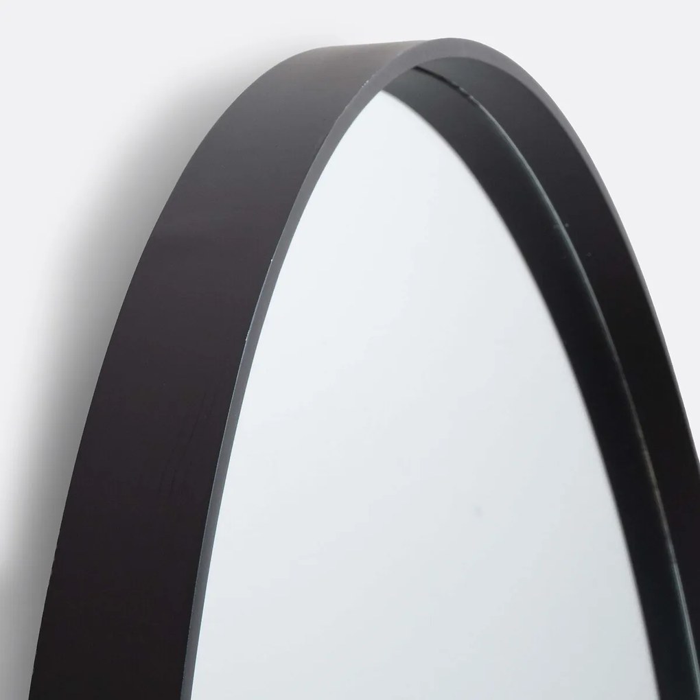Zwarte ronde spiegel Ø100 cm, Alaria