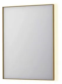 INK SP32 spiegel - 60x4x80cm rechthoek in stalen kader incl indir LED - verwarming - color changing - dimbaar en schakelaar - geborsteld mat goud 8410022