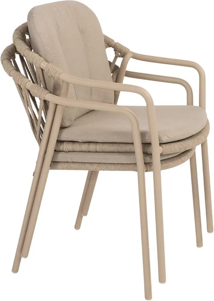 Taste by 4 Seasons Manitoba stapelbare tuinstoel - latte