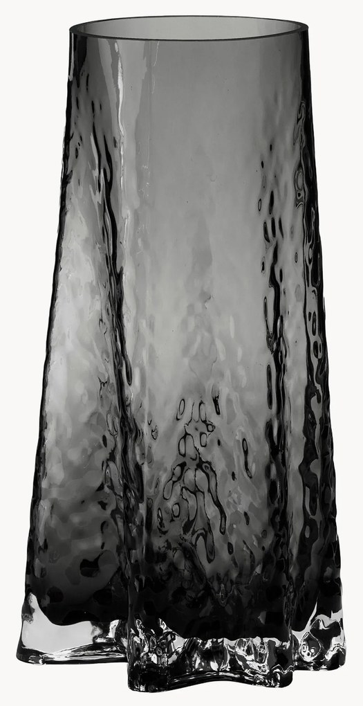 Mondgeblazen glazen vaas Gry met gestructureerde oppervlak, H 30 cm