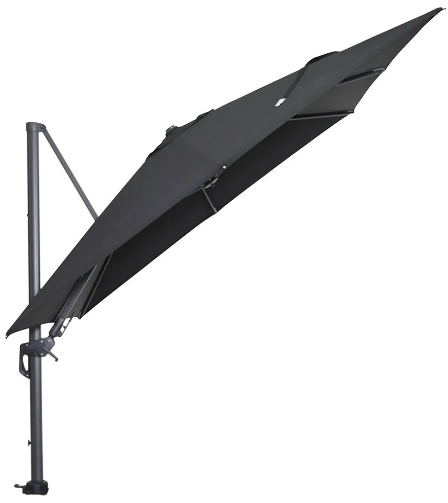 Garden Impressions Hawaii zweefparasol 300x300 cm - frame carbon black - doek zwart