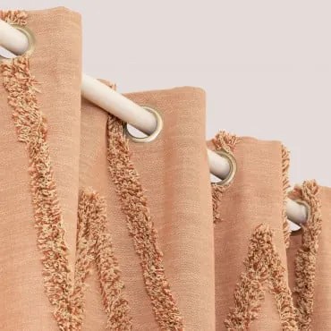 Jasper Katoenen Gordijn Terracotta Mousse & 140 X 260 Cm - Sklum