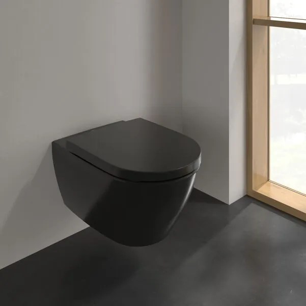 Villeroy & Boch Subway 2.0 randloos toilet met DirectFlush en CeramicPlus zwart mat