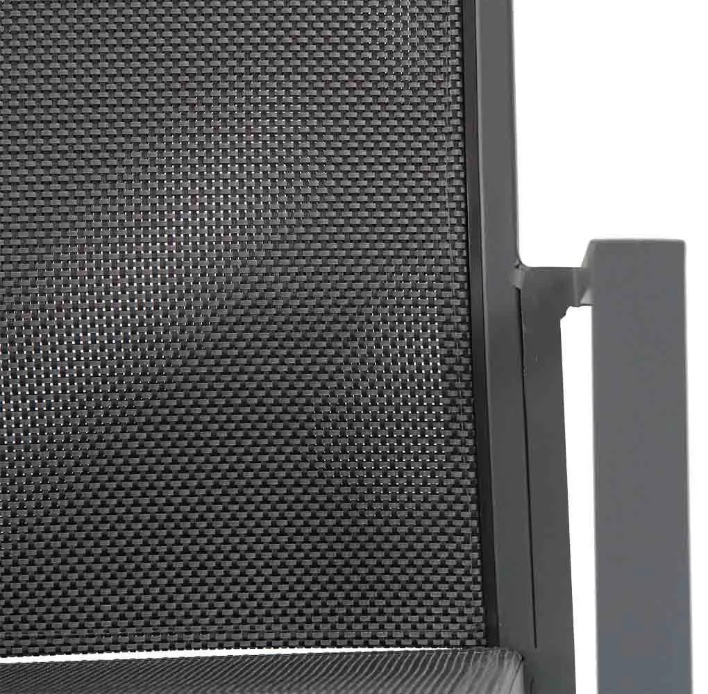 Tuinset 4 personen 90 cm Aluminium/textileen Grijs Presto Ricadi/Mondello