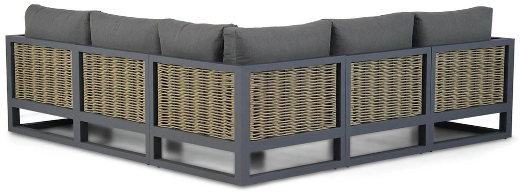 Hoek loungeset 5 personen Aluminium/wicker Grijs Santika Furniture Santika