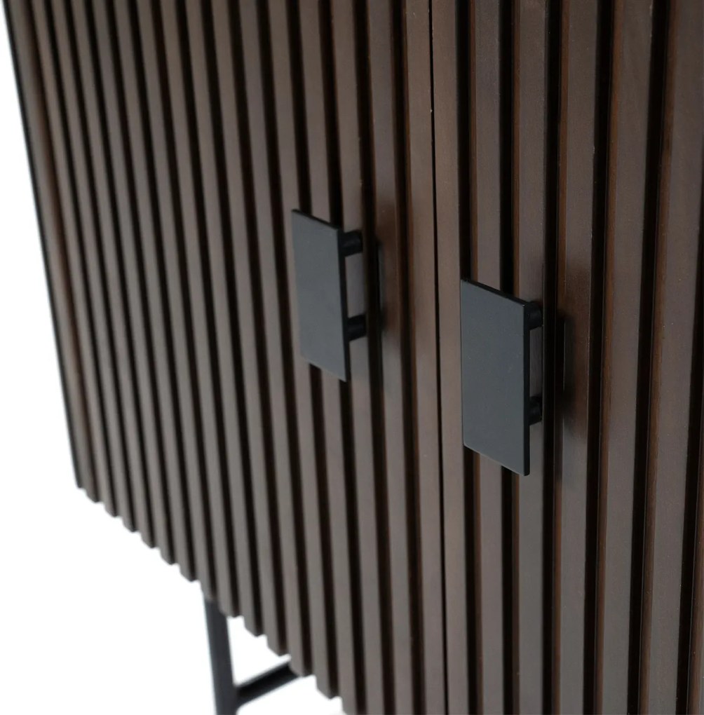 Houten Boekenkast Met Latjes - 96x37x200cm.