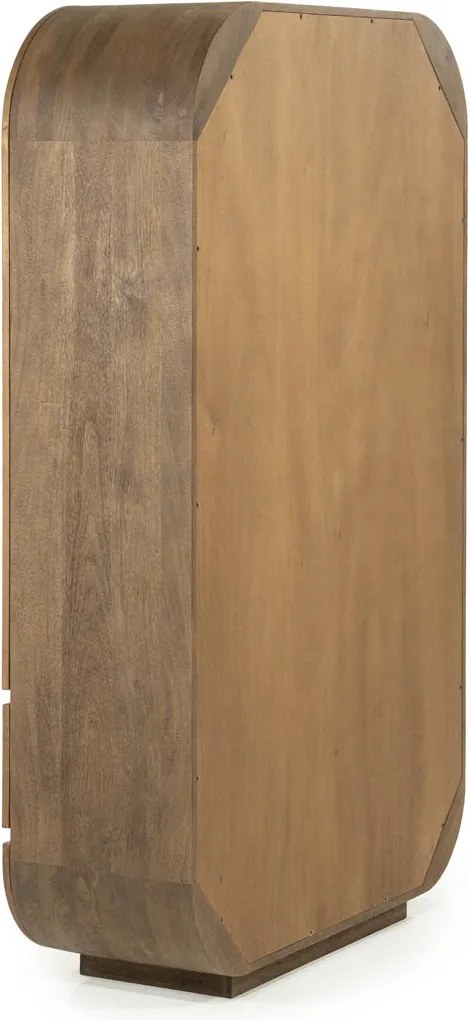 Grote Kast Hout Met Ronde Hoeken - 110x40x180cm.